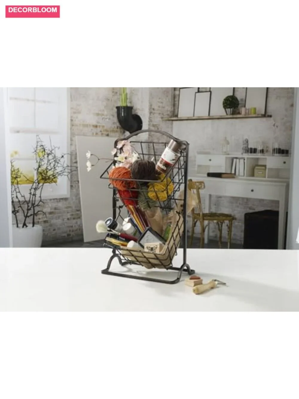 Mikasa General Store 2-Tier Metal Countertop Fruit Storage Basket